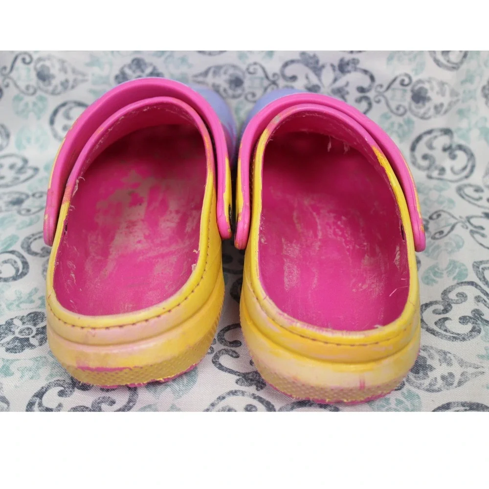 Crocs Classic‎ Clog Tie Dye Pink Yellow Blue Adult M12 Slip On